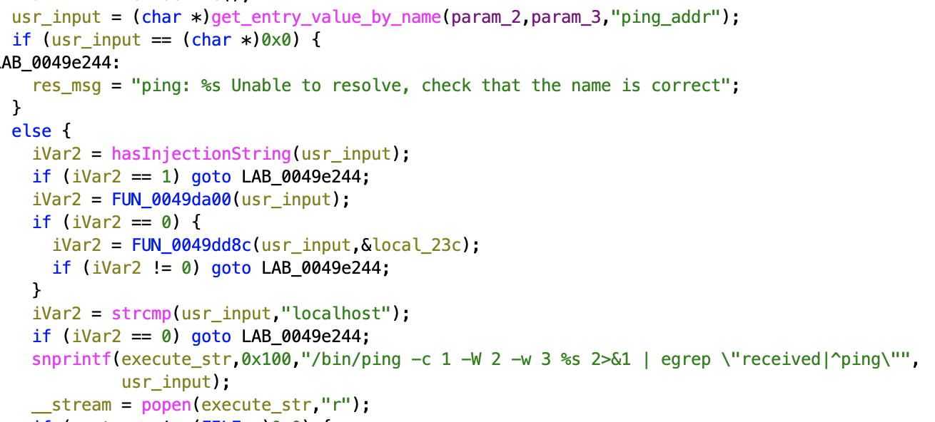ping request handler